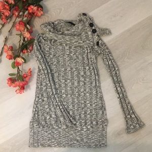 {Love Culture} black and grey cowl neck sweater, M